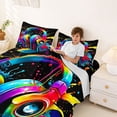 thumbnail image 3 of Erosebridal Kids Video Headphones Full Size Sheets,Multicolor Splash Ink Bed Sheets For Boys 4pcs, 3 of 6