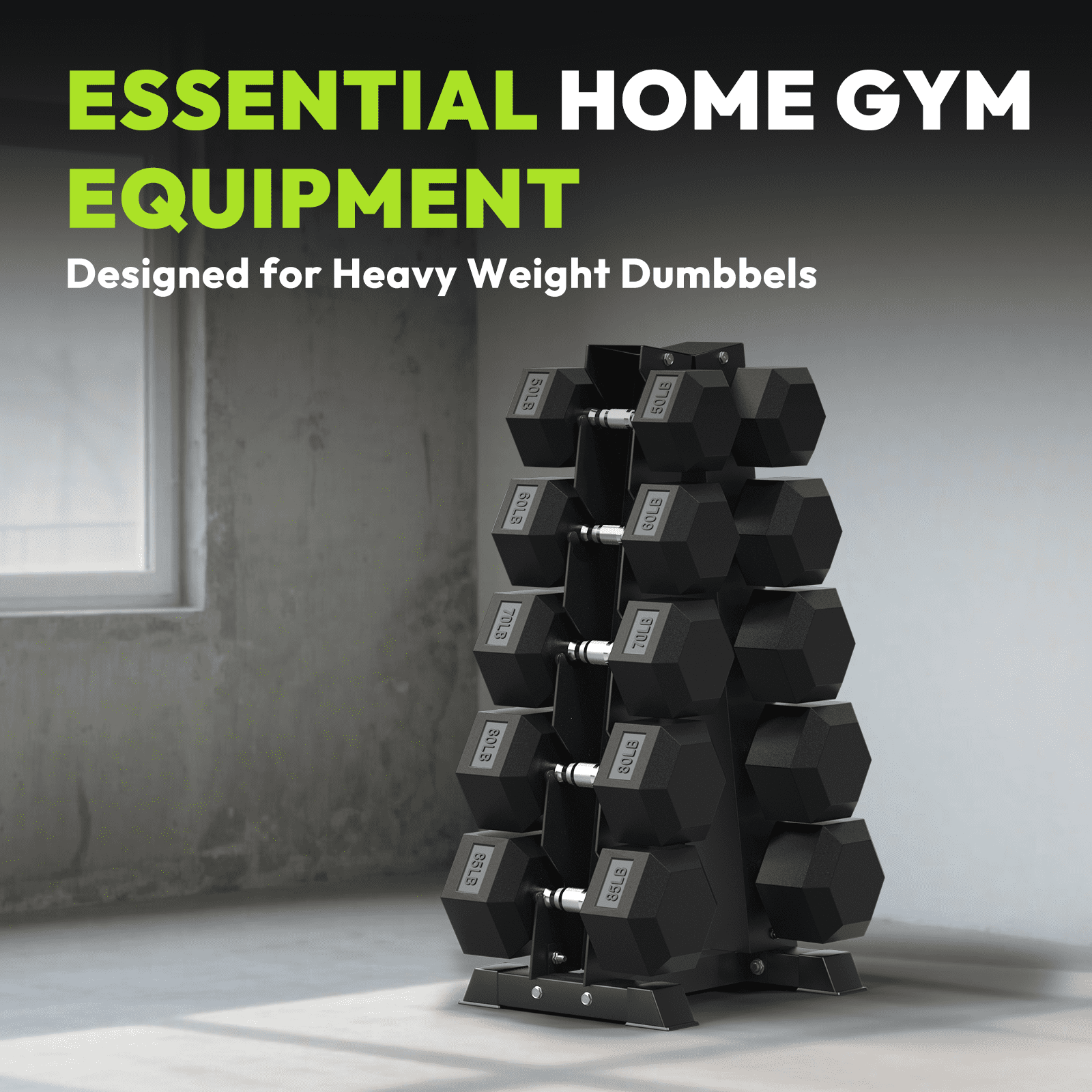 HANDBODE 5-Tier A-Frame Dumbbell Rack, 550 lb Capacity Compact Storage Organizer for Heavy Weight Dumbbells, Space-Saving Weight Stand for Home Gym