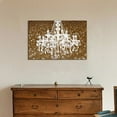 thumbnail image 2 of wall26 Canvas Print Wall Art White Chandelier Silhouette on Brown Glitter Decorative Lights Digital Art Modern Art Chic Relax/Calm Multicolor for Living Room, Bedroom, Office - 24"x36", 2 of 4