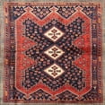 thumbnail image 1 of Ahgly Company Indoor Square Traditional Saffron Red Persian Area Rugs, 7' Square, 1 of 6