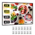thumbnail image 1 of Amdohai Écran de Projecteur 100 Pouces 4:3 HD 4K Pliable Portable Projection Double Face Film Anti-Froissement, 1 of 8
