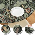 thumbnail image 4 of Green Pioneer Flower Pattern Round Fitted Tablecloth with Elastic Edge,Dining Table Cover Waterproof,Outdoor Round Tablecloth for Camping,Dining,Indoor and Outdoor, 4 of 7