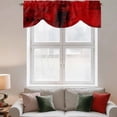 thumbnail image 3 of Tie Up Valances for Windows, Red Adjustable Valance Curtains Window Treatment for Living Room, Retro Oil Painting Modern Abstract Art Aesthetics Rod Pocket Kitchen Curtains & Drapes 54x18 Inch, 3 of 9