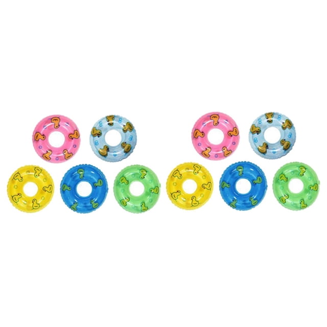 2x5 Uds Mini Anillos De Natación Flotantes Juguete De Baño Para Bebé Decoración Paisaje Suministros Hugo none