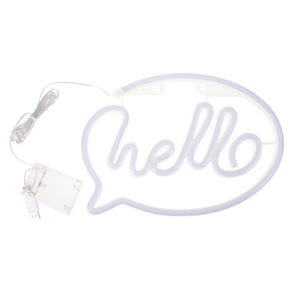 Neon Light LED Neon Sign Hello Lamp Atmosphere Lamp for Bedroom Bar Restaurant