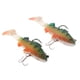thumbnail image 5 of 2 uds, señuelos de suave con ojos 3D realistas, señuelos de natación con cola en anzuelos para trucha, salmón, lubina Verde DYNWAVEMX Señuelos de pesca de plomo suave, 5 of 7