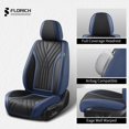 thumbnail image 4 of FLORICH Car Seat Covers Full Set, Luxury Design Front and Rear Seat Protectors, Universal Auto Interior Accessories Fit for Most Cars, Black & Blue, 4 of 8
