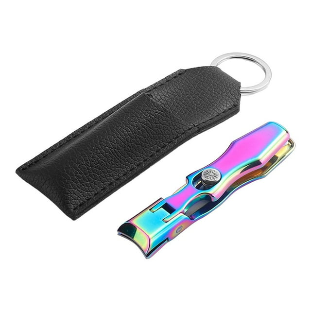 1 Set Coupe-Ongles avec Étui de Protection Anti-Dérapant Outil de Pédicure Manucure Coupe-Ongles en Acier Inoxydable