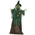 thumbnail image 1 of HOMCOM 72" Halloween Decoration Witch with Magical Heart, Sound Activated, 1 of 10
