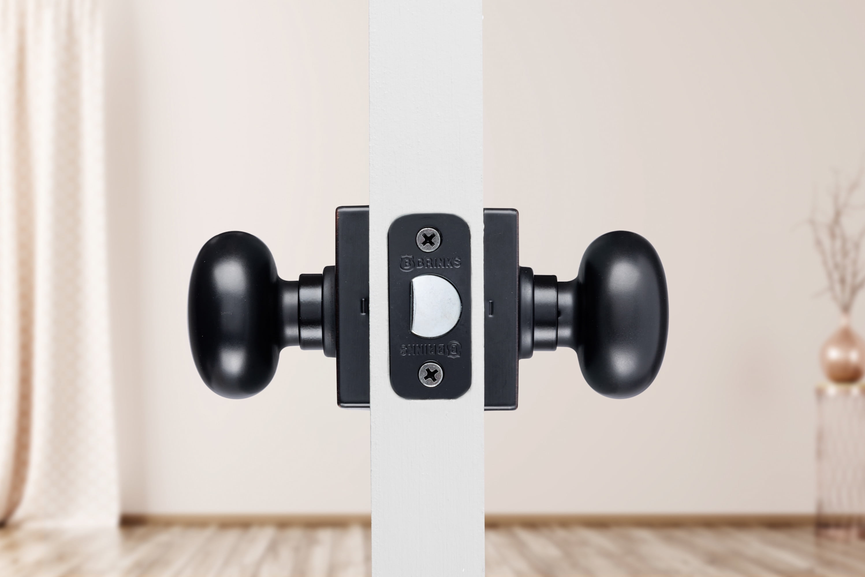 Brinks E2426119 Mendocino Passage Door Knob Set - Nickel