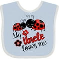 thumbnail image 3 of Inktastic My Uncle Loves Me with Cute Ladybugs Boys or Girls Baby Bib, 3 of 4