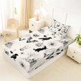 thumbnail image 2 of Manfei Cartoon Halloween Twin Fitted Sheet,Thanksgiving Print Bedding,2 Pieces,1 Fitted Sheet and 1 Pillowcase, 2 of 6