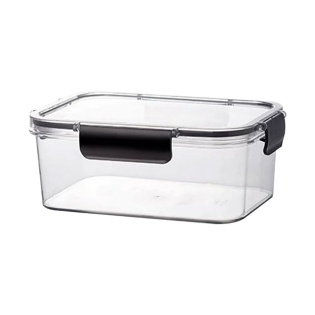 yulier Contenant de Rangement Alimentaire en Plastique avec Couvercles à Pression, Contenant Rectangulaire Transparent pour Préparation de Repas, Boîte de Conservation des Aliments Hermétique et Étanche pour Congélateur pour Fruits Légumes Beurre Fromage