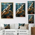 thumbnail image 4 of Designart "Whimsical Turtle: Ocean Explorer" Animals Turtle Canvas Art Print, 4 of 7