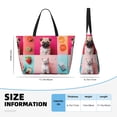 thumbnail image 4 of Balery Colorful Dog Cat Collage Beach Travel Bag - Water-Resistant, Large Capacity Lightweight Tote with 7 Pockets for Women and Men - Perfect for Beach, Pool, Gym, and Travel, 4 of 7
