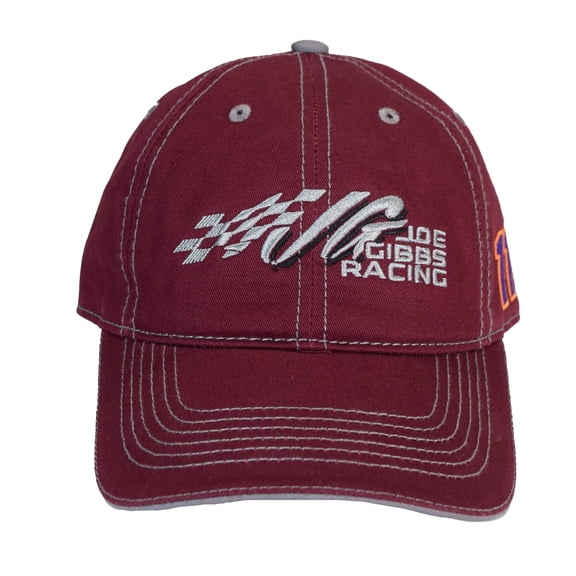Joe Gibbs Racing #11 Burgandy Cotten Baseball Cap with Adjustable Velcro Closure