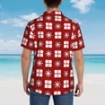 thumbnail image 6 of Christmas Gift Boxes And Snowflakes Hawaiian Shirts For Men, Summer Short-Sleeve Relaxed-Fit Button-Down Shirts 3x-Large, 6 of 9