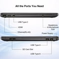 thumbnail image 5 of HP 250R G9 Laptop, 15.6 FHD 1920 x 1080 FHD Display, 16GB RAM 512GB SSD, Intel 6-Core i3-1315U(Up to 4.5GHZ) , HD Audio, WiFi 6, Bluetooth 5.3, Dark Ash Silver, 5 of 8
