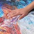 thumbnail image 3 of Addison Rugs Dream Shag Premium Machine Washable Transitional Rooster Blue Rectangle Rug, 8' x 10', 3 of 8