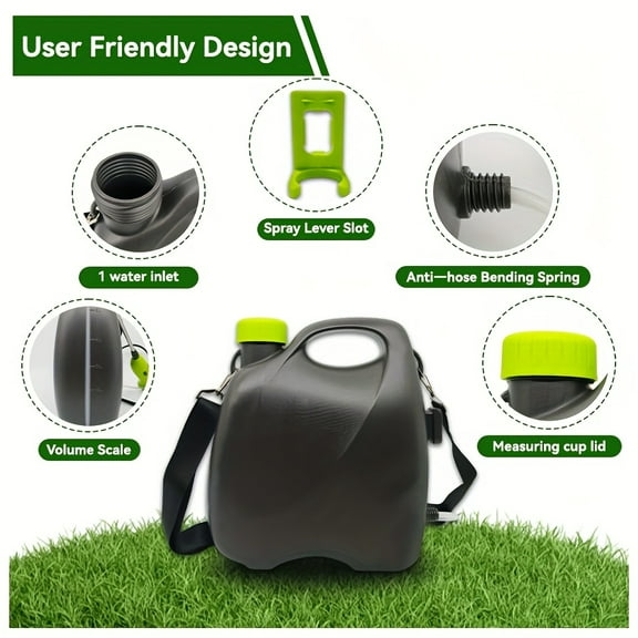 1.32 Gallon 5L Battery Powered Sprayer, Portable Electric Watering Can with Powerful Backpack Sprayer, 3 Nozzle Types Retractable Wand Adjustable Strap for Lawn Garden Yard Weed Control