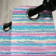 thumbnail image 3 of Ambesonne Tribal Grommet Curtain, Watercolor Aztec Stripes, 50" x 72", Blue Pink Cream, 3 of 6