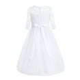 thumbnail image 2 of Alvivi Girls Kids Floral Lace First Communion Dress Half Sleeves Wedding Bridesmaid Pageant Party Gown White 12, 2 of 7