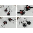 thumbnail image 3 of Halloween Crystal Rhinestones Spider Black Earrings Dangle Drop Witch Earrings Festival Bat Jewelry, 2 Pairs,, 3 of 5