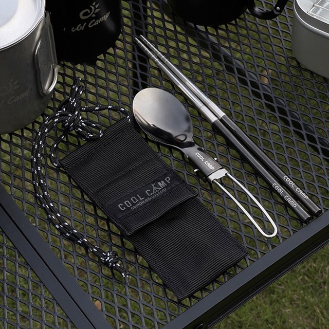 Palillos De Cuchara De Camping Cuchara Plegable Para Acampar, Palillos, Cubiertos Magnéticos Para Picnic, Utensilios De Viaje Para Senderismo