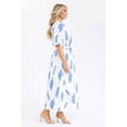 thumbnail image 2 of Vestido bordado de hojas Roman Fashion /Tallas Extras, 6068 (Blanco) blanco 40, 2 of 5