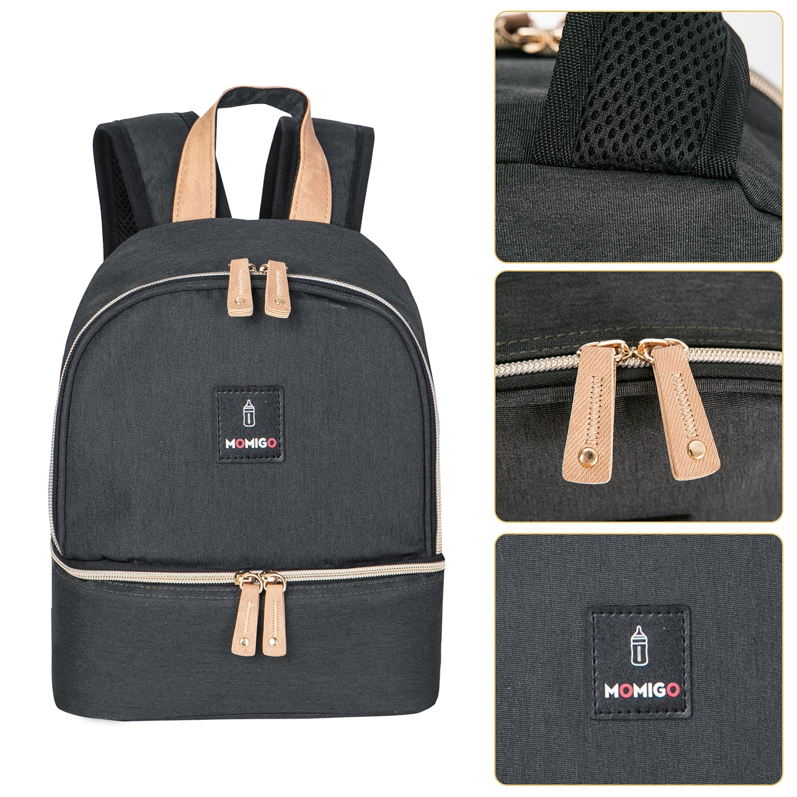 Breast Pump Bag Backpack - Cooler and Moistureproof Bag Double Layer for Mother Baby Bottle Breast Milk Pump Outdoor Working Backpack