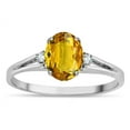 thumbnail image 2 of Star K � Oval 8x6 Genuine Citrine Split Shank Three Stone Engagement Promise Ring, 2 of 9