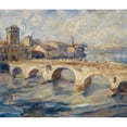 thumbnail image 2 of Leontine von Littrow 17x15 Black Ornate Wood Framed Double Matted Museum Art Print Titled - Ponte Pietra Verona, 2 of 5