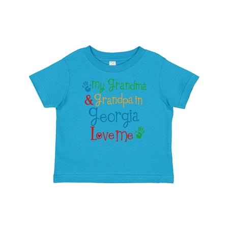 

Inktastic Georgia Grandma Grandpa Loves Me Gift Baby Boy or Baby Girl T-Shirt