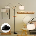 thumbnail image 4 of Coliware Arc Floor Lamp, Tall Hanging Lamp with 3 Color Temperature Foot Switch, Modern Stand Up Reading Light, 4 of 7