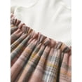 thumbnail image 6 of Baby Girl Clothes Ruffles Plaid Faux-two Dress with Bow Headband Fall Winter Outfit 12-18 Months, 6 of 6
