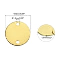 thumbnail image 2 of Uxcell 40pcs Brass Round Stamping Blank DIY Label Tags 12mm for Craft, Pendant Decoration, 1.2mm Double Hole, 2 of 6