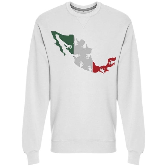 Mexico Rescue Map People Sweatshirt Men's -Image by Shutterstock