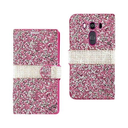 Jewelry Wallet - Lg V10 Jewelry Rhinestone Wallet Case In Pink