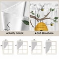 thumbnail image 5 of Swag Valance Curtains for Windows, Bees Branches Light Filtering Kitchen Curtains with Rod Pocket, Farmhouse Spring Botanical Watercolor Window Treatment Valances for Living Room, 36x63 - 2 PCS, 5 of 9