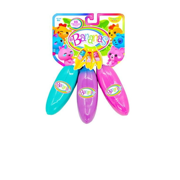 BANANAS Peel to Reveal Squishy Animals, 3 Pack Bunch - Walmart.com - Walmart.com