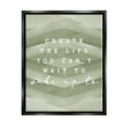 thumbnail image 2 of Stupell Industries Create Your Life Motivational Geometric Stripe Pattern Shapes Graphic Art Metallic Gold Floating Framed Canvas Print Wall Art, Design by Daphne Polselli, 2 of 5
