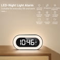thumbnail image 4 of Pevode Digital Alarm Clock with Light, Musical Ringer, and Spare Battery(Black+RGB), 4 of 8