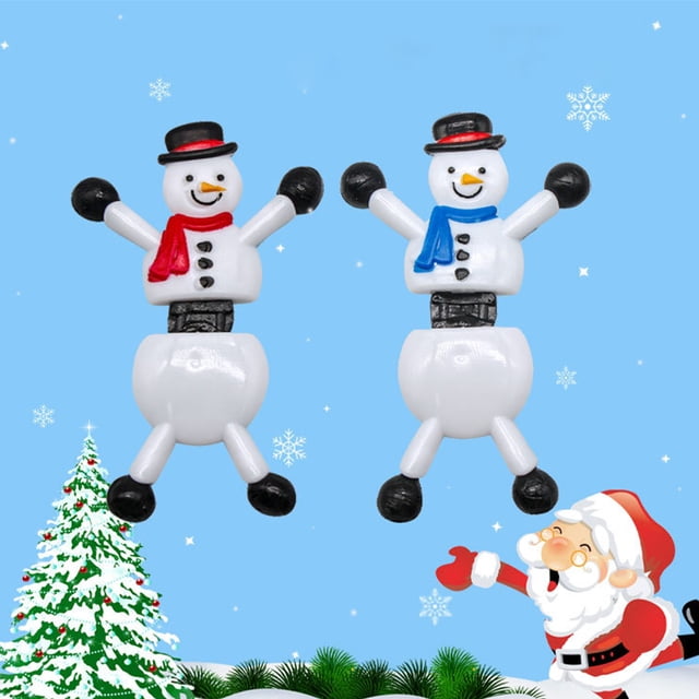 6 muñecos de nieve navideños trepadores de pared con patas adhesivas para regalos de fiesta de Navidad, bolsas de premios, rellenos de calcetines