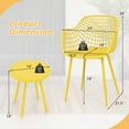 thumbnail image 4 of Costway Ensemble Bistro de Patio 3 Pcs Table et Chaises Robustes Toutes Saisons Ensemble de 2 Jaune, 4 of 10