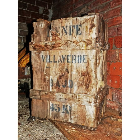 - Acrylic Face Mounted Prints Wood Packing Box Old Print 20 x 16. Worry Free Wall Installation - Shadow Mount is Included.