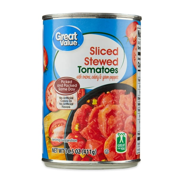 Great Value Sliced Stewed Tomatoes, 14.5 oz
