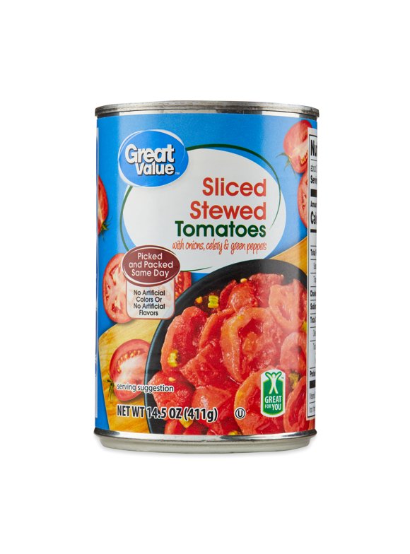 Great Value Sliced Stewed Tomatoes, 14.5 oz