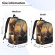 thumbnail image 2 of Balery Flower Meditating Rabbit Mochila Clásica Impresa Básica para Viaje, Mochila Escolar Resistente al Agua, Mochila de Lona con Correas Ajustables-Medium, 2 of 5