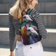 thumbnail image 5 of Disketp Colorful Haired White Horse Mochila de Lona Estampada, Mochila Escolar de Viaje Ligera para Estudiantes y Portátil-Small, 5 of 5