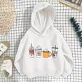 thumbnail image 2 of Byoo Tween Girl's Graphic Print Hoodie Long Sleeve Fall Hooded Sweatshirt Casual School Hoodie,White, 2 of 4